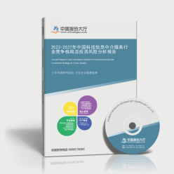 2022-2027年中國科技信息中介服務(wù)行業(yè)競爭格局及投資風(fēng)險分析